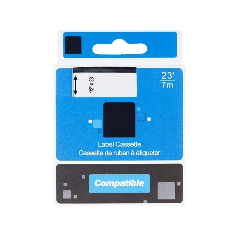 PRINTLINE kompatibilní páska s DYMO 43610, S0720770, 6mm, 7m, černý tisk/průhledný podklad, D1