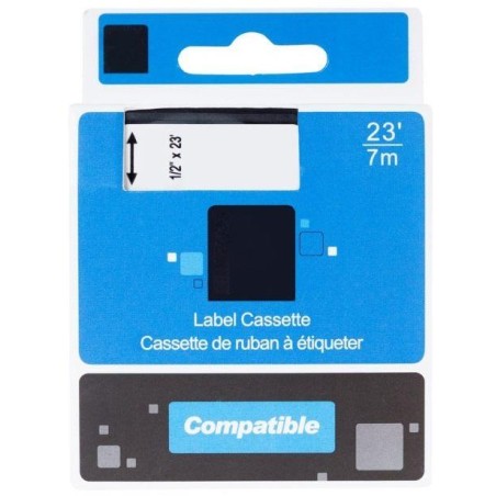 PRINTLINE kompatibilní páska s DYMO 43618, S0720790, 6mm, 7m, černý tisk/žlutý podklad, D1