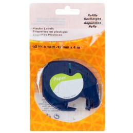 PRINTLINE kompatibilní páska s DYMO 59421, 12mm, 4m, černý tisk/bílý podklad, LetraTag, papírová