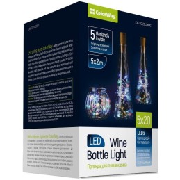 COLORWAY 5x LED řetěz/ vnitřní / 5x 20 LED / délka 5x 2m / více barevný/ napájení baterie