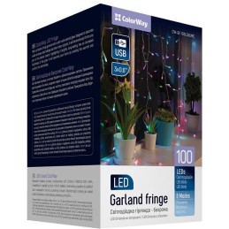 COLORWAY LED girlanda/ IP20 / 100 LED / délka 3m x 0,6m / více barevný/ napájení USB