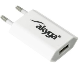 TRX Akyga USB nabíječka 220V/ 5V/ 1A/ bílá