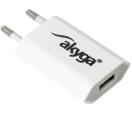 TRX Akyga USB nabíječka 220V/ 5V/ 1A/ bílá