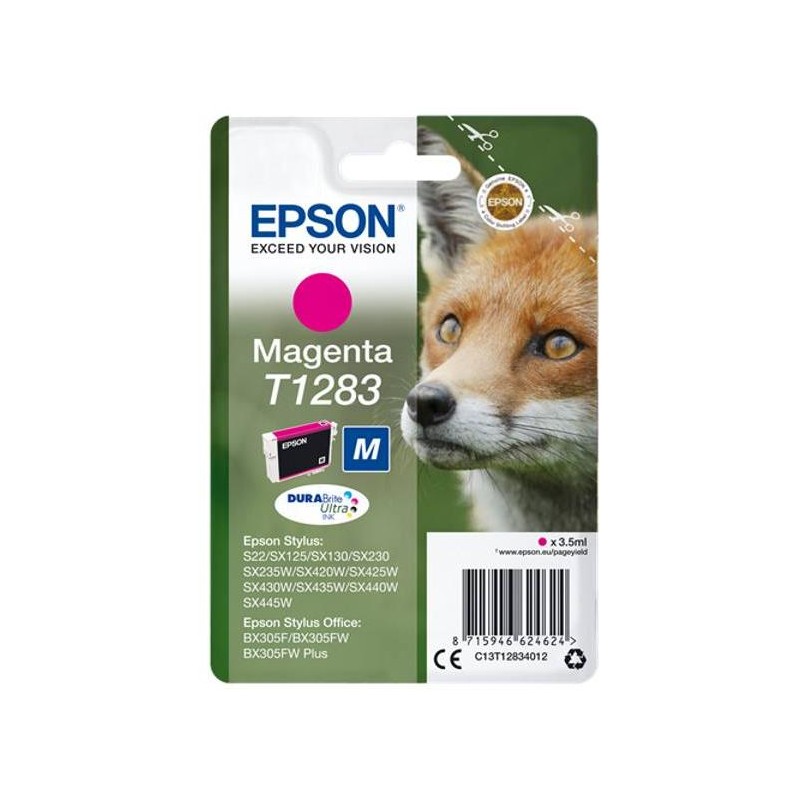 Epson inkoustová náplň/ T1283/ Singlepack DURABrite Ultra Ink/ Magenta