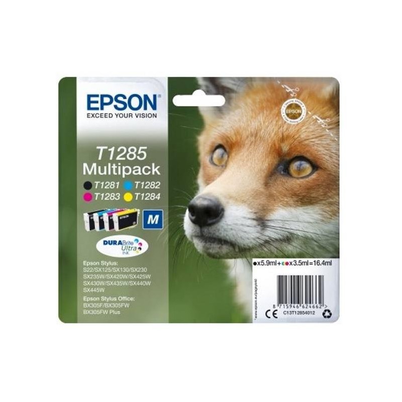 Epson inkoustová náplň/ T1285/ Multipack DURABrite Ultra Ink/ 4x barvy