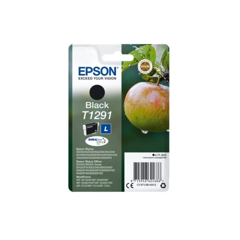 Epson inkoustová náplň/ T1291/ Singlepack T1291 DURABrite Ultra Ink/ Černá