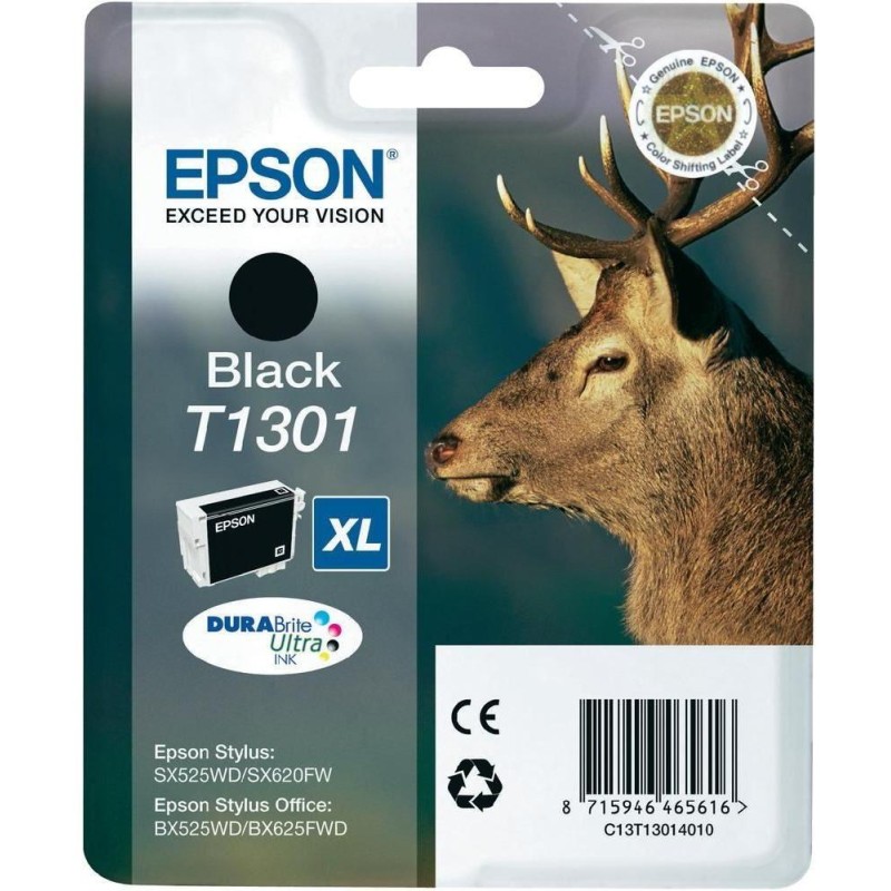 Epson inkoustová náplň/ T1301/ Singlepack T1301 DURABrite Ultra Ink/ XL Černá