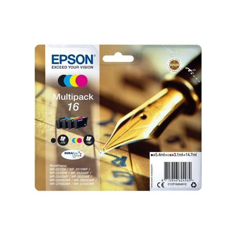 Epson inkoustová náplň/ T1626/ Multipack 16 Series 'Pen and Crossword' / 4x barvy