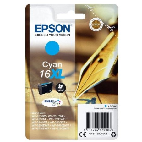 Epson inkoustová náplň/ T1632/ C13T16324012/ Singlepack 16XL DURABrite Ultra Ink/ azurová