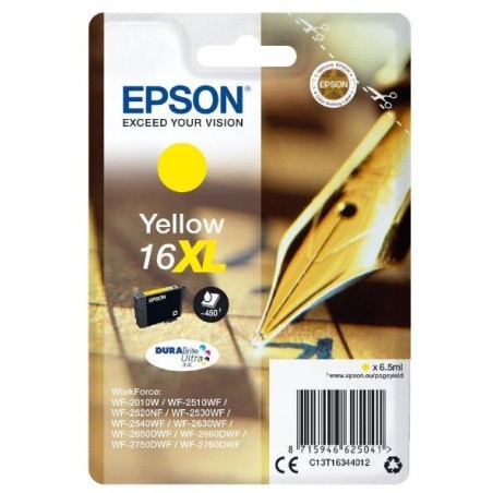 Epson inkoustová náplň/ T1634/ C13T16344012/ Singlepack 16XL DURABrite Ultra Ink/ Žlutá