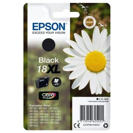 Epson inkoustová náplň/ T1811/ Singlepack 18XL Claria Home Ink/ Černá