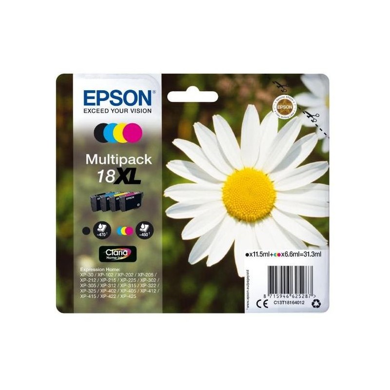 Epson inkoustová náplň/ T1816/ Multipack 18XL Claria Home Ink/ 4x barvy