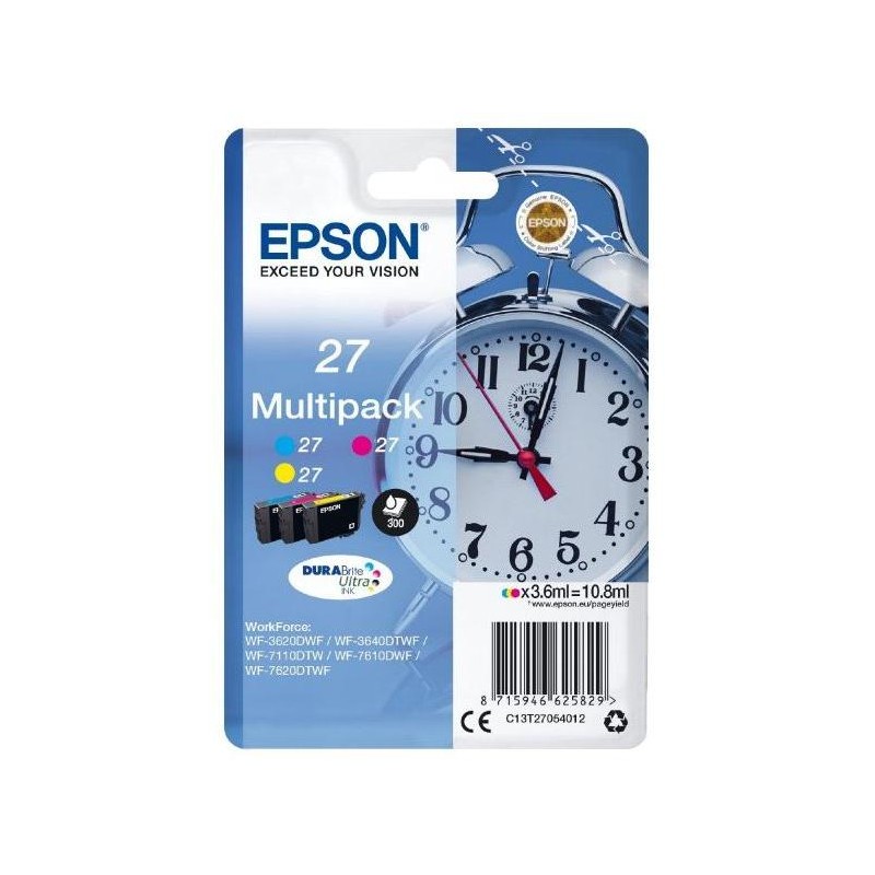Epson inkoustová náplň/ T2705/ Multipack 27 DURABrite Ultra Ink/ 3x barvy