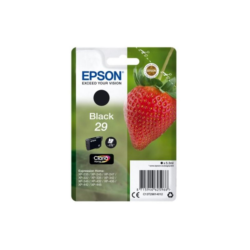 Epson inkoustová náplň/ T2981/ Singlepack 29 Claria Home Ink/ Černá