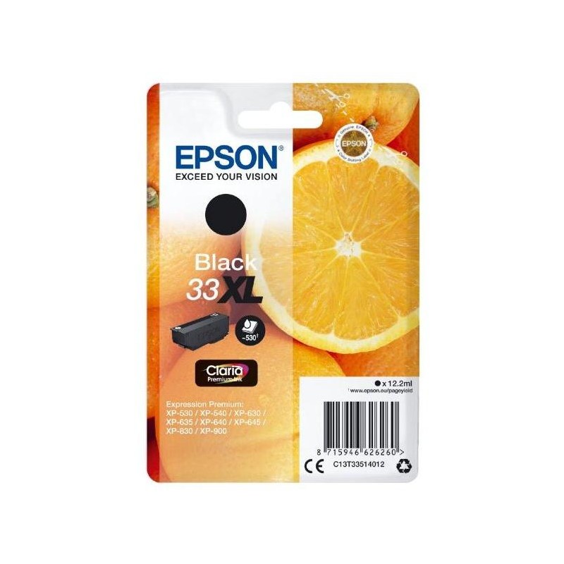Epson inkoustová náplň/ T3351/ Singlepack 33XL Claria Premium Ink/ Černá