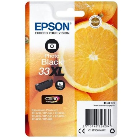 Epson inkoustová náplň/ T3361/ Singlepack 33XL Claria Premium Ink/ Foto Černá