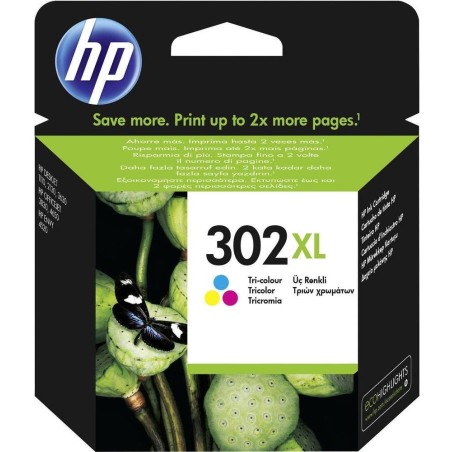 HP inkoustová kazeta 302XL tricolor CMY F6U67AE originál