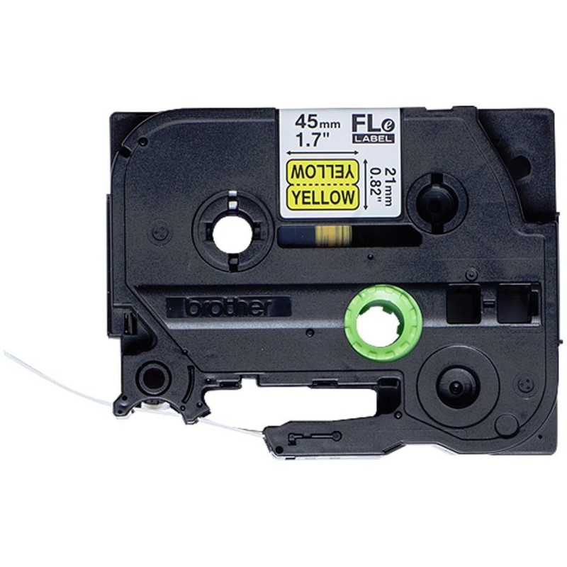 BROTHER praporky nelaminované FLE6511 / černá-žlutá / 21mm