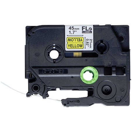 BROTHER praporky nelaminované FLE6511 / černá-žlutá / 21mm