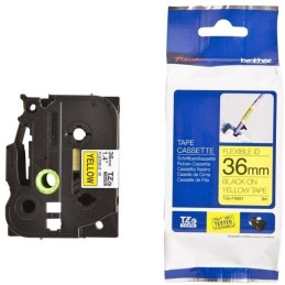 BROTHER flexibilní páska TZEFX661 / žlutá-černá / 36mm