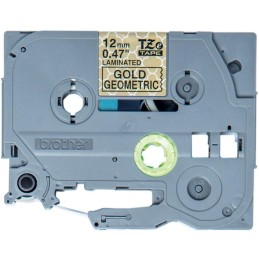 BROTHER páska TZE-MPGG31 /se zlatými geometrickými vzory / 12mm