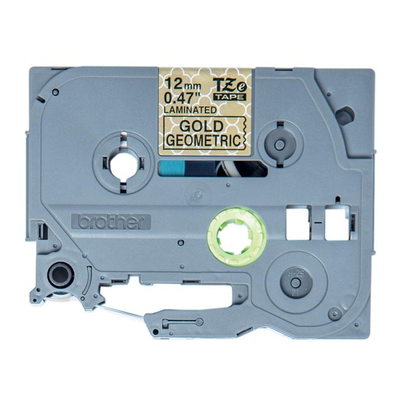 BROTHER páska TZE-MPGG31 /se zlatými geometrickými vzory / 12mm