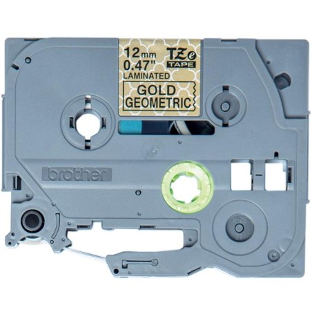 BROTHER páska TZE-MPGG31 /se zlatými geometrickými vzory / 12mm