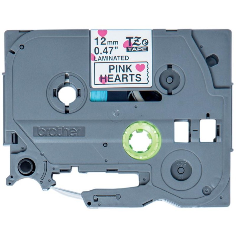 BROTHER páska TZE-MPPH31 / s růžovými srdci / 12mm