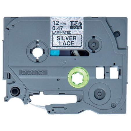 BROTHER páska TZE-MPSL31 / se stříbrnými proužky / 12mm