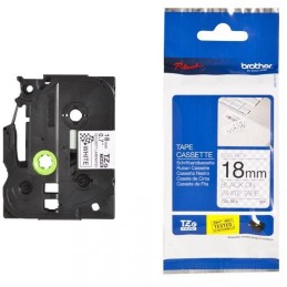 BROTHER plombovací páskaTZE-SE4 / bílá-černá- security tape / 18mm