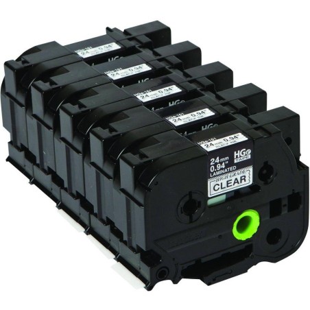 BROTHER páska pro vysokorychlostní tisk HGE151V5 / průhledná-černá / 24mm