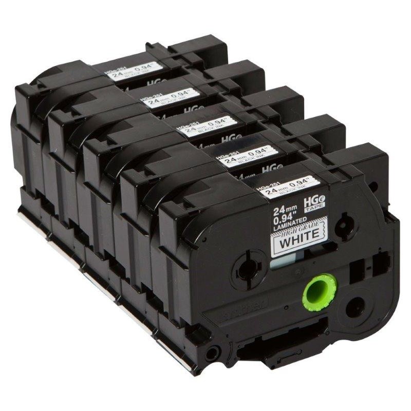 BROTHER páska pro vysokorychlostní tisk HGE251V5 / bílá-černá / 24mm