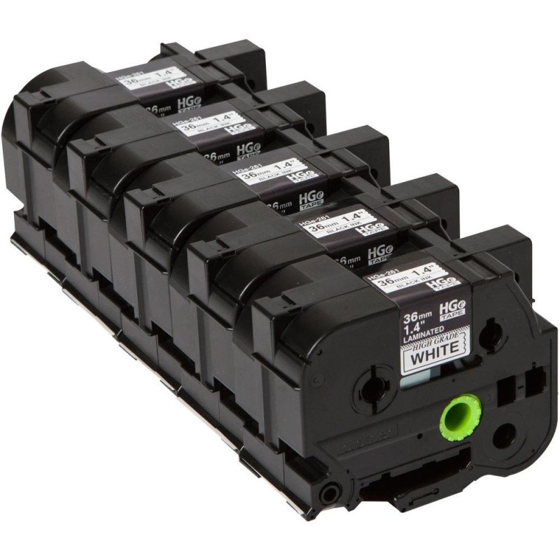 BROTHER páska pro vysokorychlostní tisk HGE261V5 / bílá-černá / 36mm