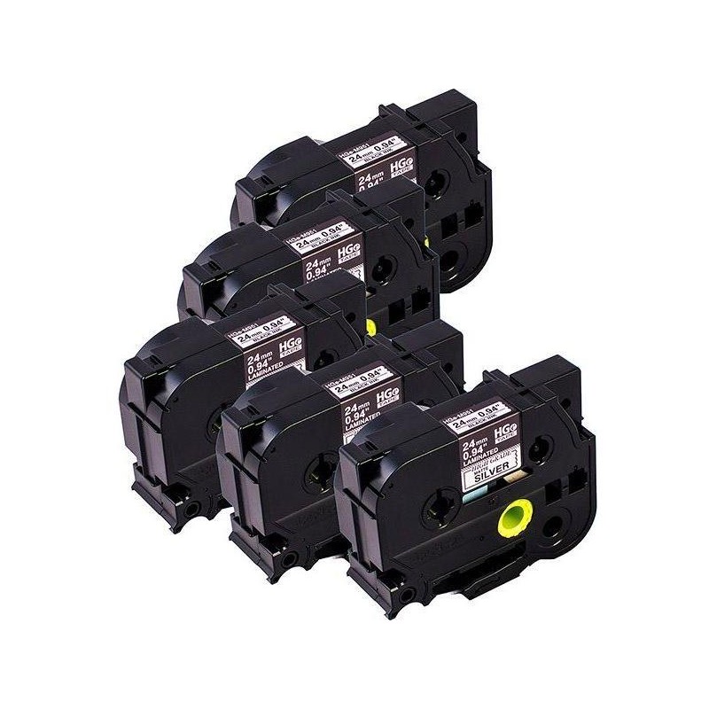 BROTHER páska pro vysokorychlostní tisk HGEM951V5 / stříbrná matná-černá / 24mm