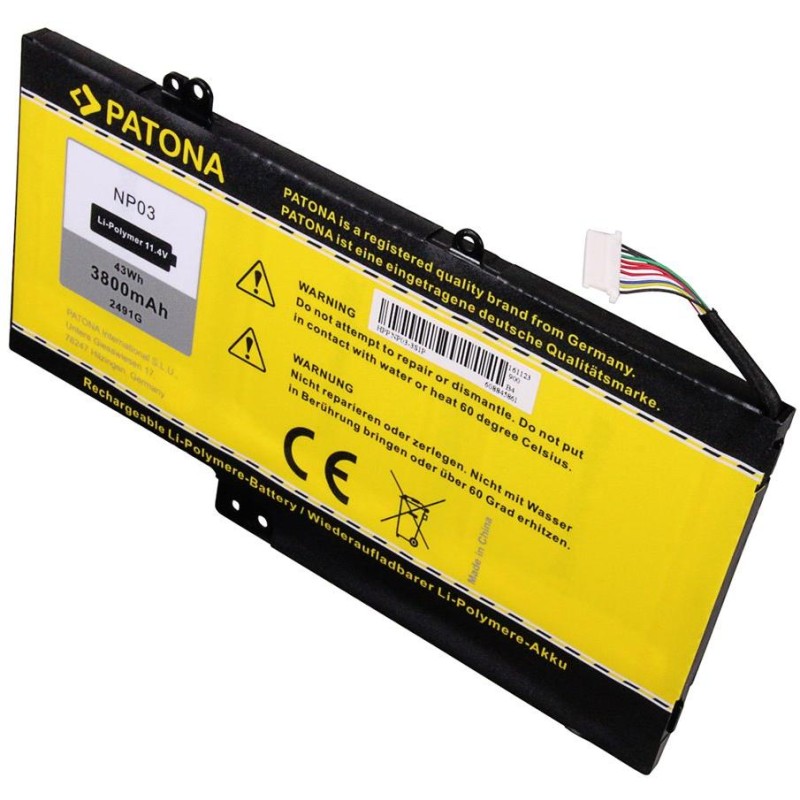 PATONA baterie pro ntb HP Pavilion 13 3800mAh Li-Pol 11,4V NP03XL