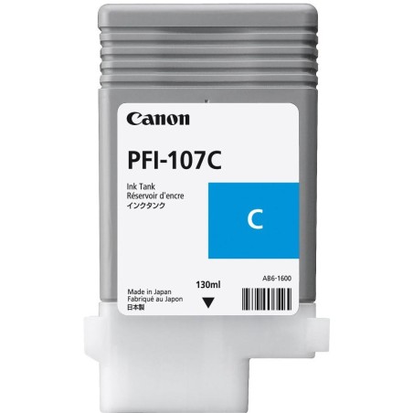 Canon inkoustová náplň PFI-107c/ azurová/ 130ml