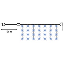COLORWAY LED girlanda/ IP44 / 192 LED / délka 6m x 0,6m / studená bílá/ napájení AC, 220V, 6W