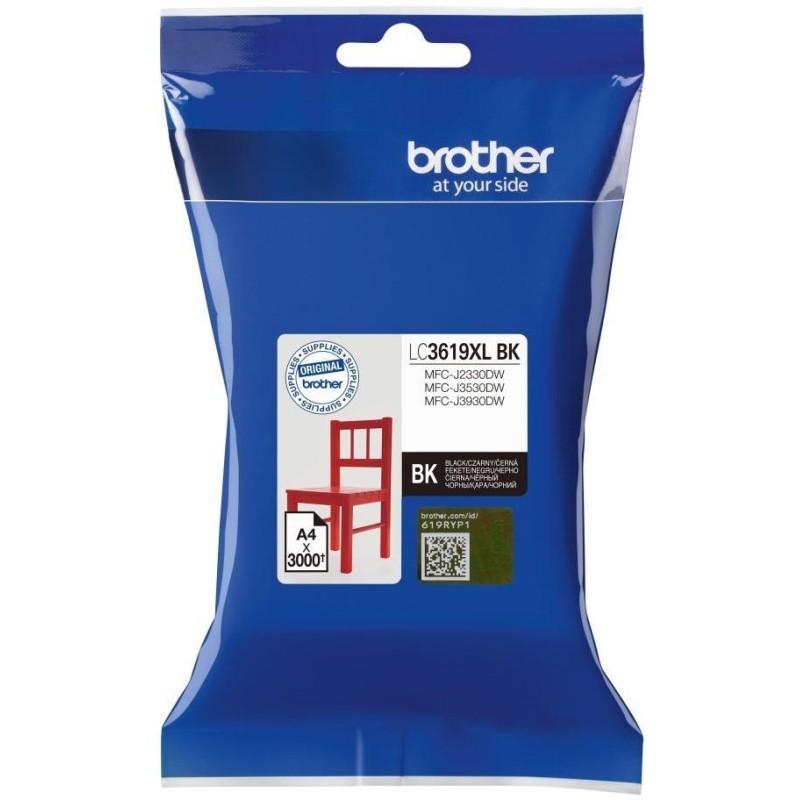 BROTHER inkoustová náplň LC-3619XLBK pro Brother MFCJ2330, 3530, 3930 / černá