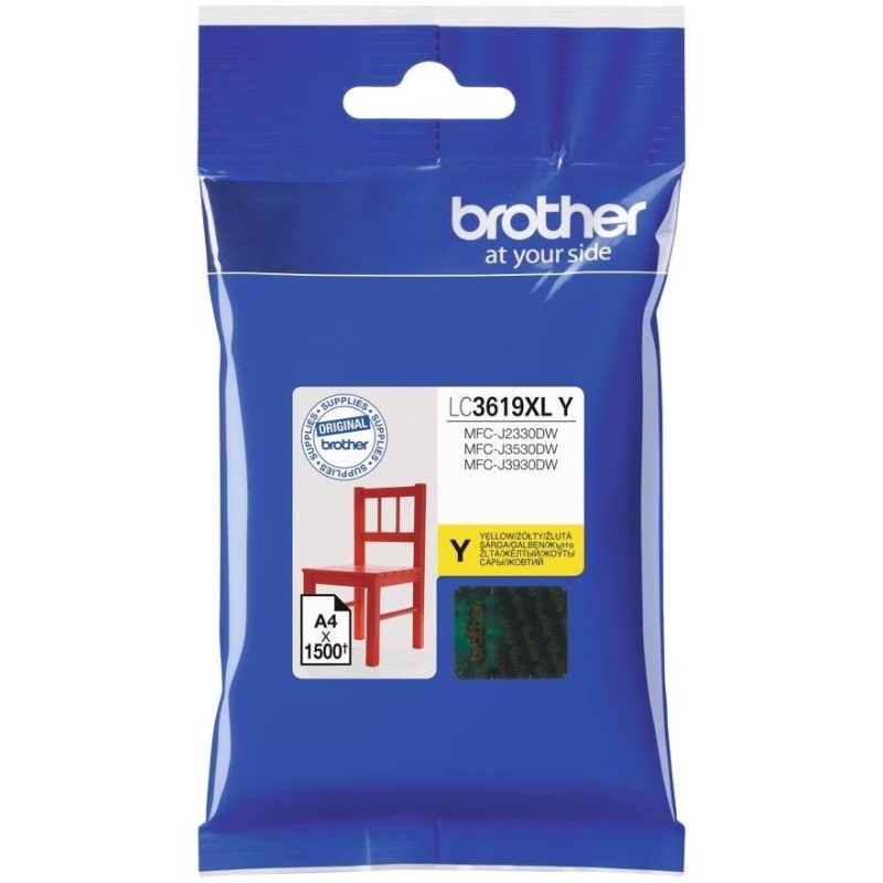 BROTHER inkoustová náplň LC-3619XLY pro Brother MFCJ2330, 3530, 3930 / žlutá