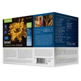 COLORWAY LED řetěz/ IP65 / 100 LED / délka 10m / teplá bílá/ napájení AC, 220V, 6W