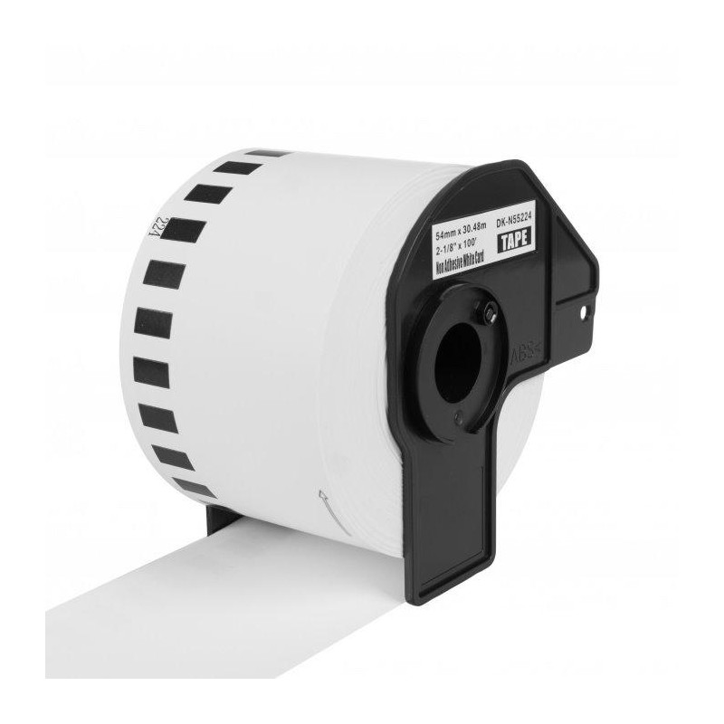 PRINTLINE kompatibilní etikety s Brother DK-N55224, bílá papírová role, nelepící 54 x 30,48m