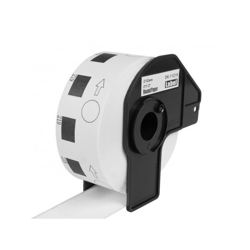 PRINTLINE kompatibilní etikety s Brother DK-11219, papírové kulaté štítky průměr, 12mm, 1200ks