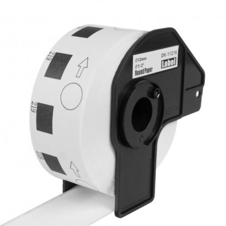 PRINTLINE kompatibilní etikety s Brother DK-11219, papírové kulaté štítky průměr, 12mm, 1200ks
