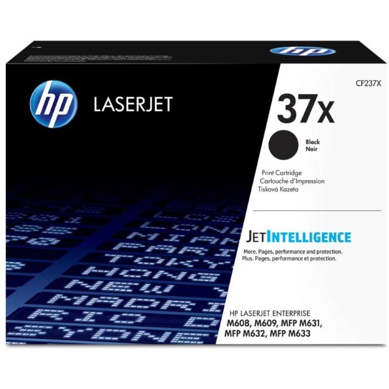 HP 37X Černá originální tonerová kazeta LaserJet s vysokou výtěžností