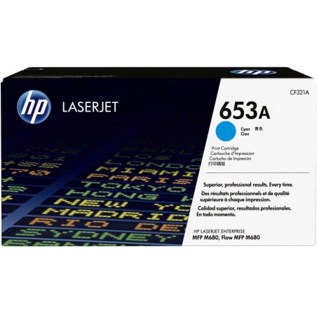 HP 653A Azurová originální tonerová kazeta LaserJet