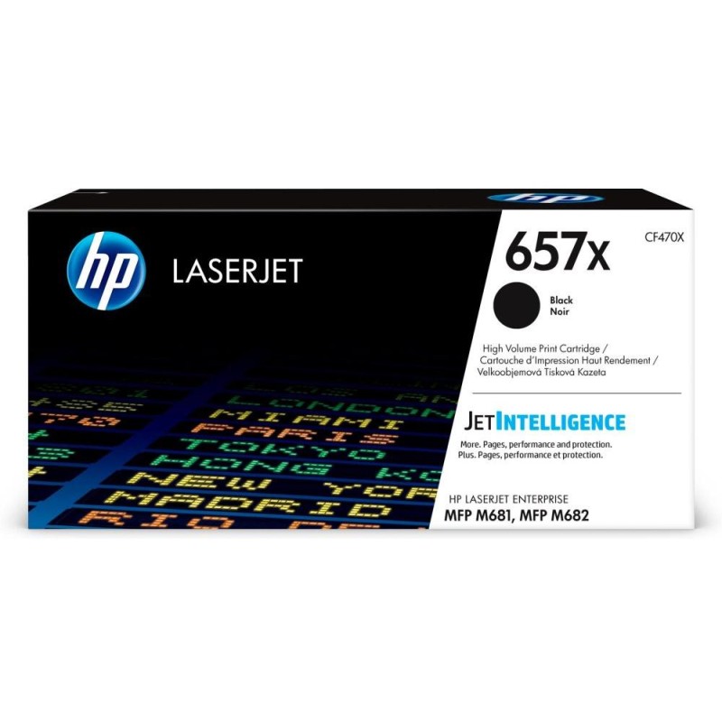 HP 657X Černá originální tonerová kazeta LaserJet s vysokou výtěžností