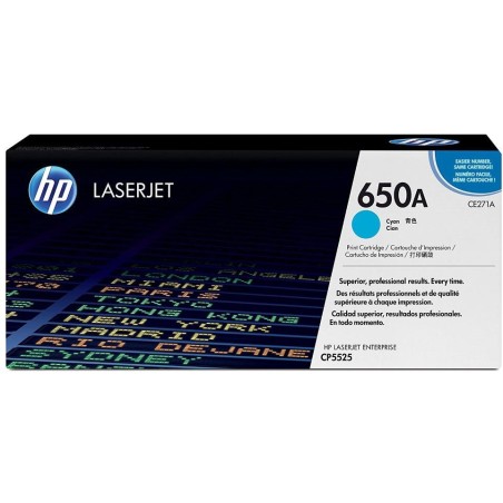 HP 650A Azurová originální tonerová kazeta LaserJet