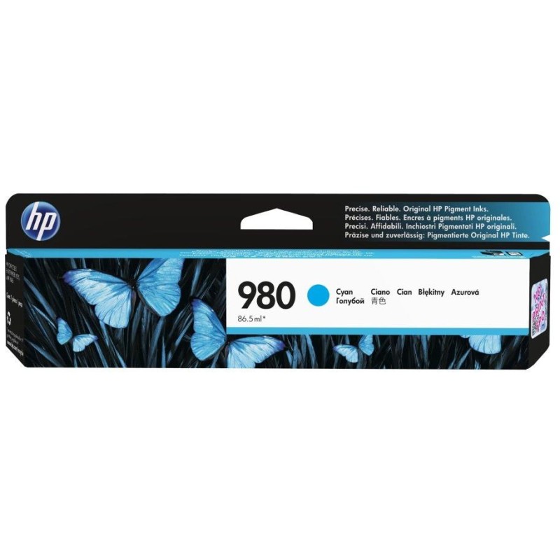 HP 980 Azurová originální inkoustová kazeta