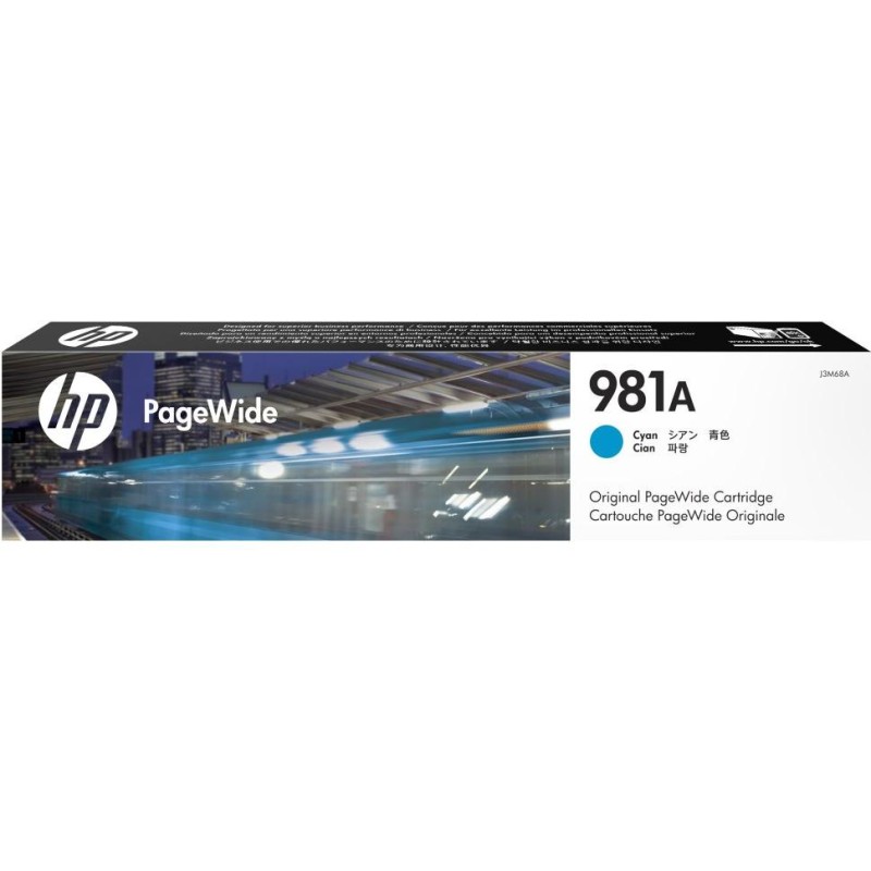 HP 981A Azurová originální kazeta PageWide