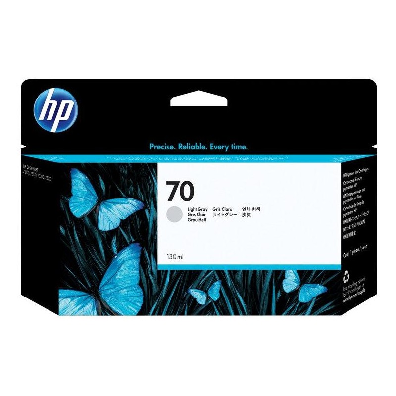 HP 70 světle šedá inkoustová kazeta DesignJet, 130 ml